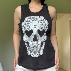 Black skull tank small